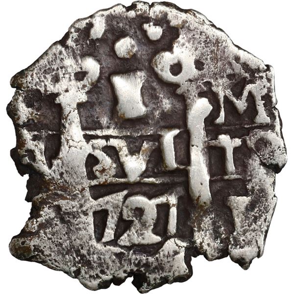 PERU, Lima, cob 1 real, 1727 M, ex-Ugaz.