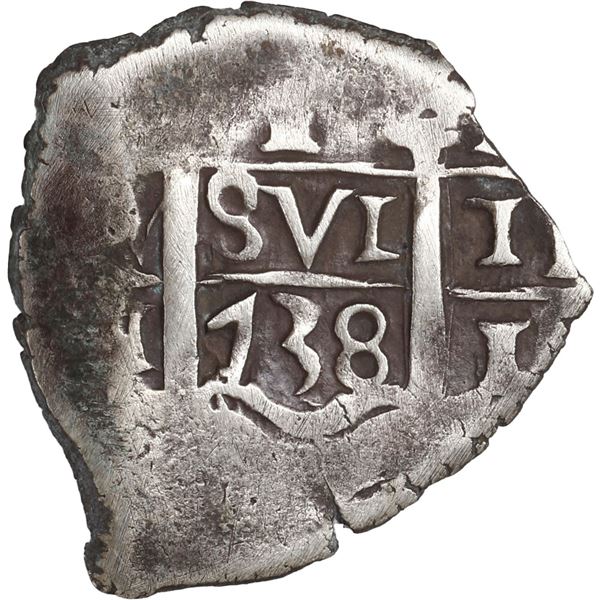 PERU, Lima, cob 1 real, 1738 N, ex-Ugaz.