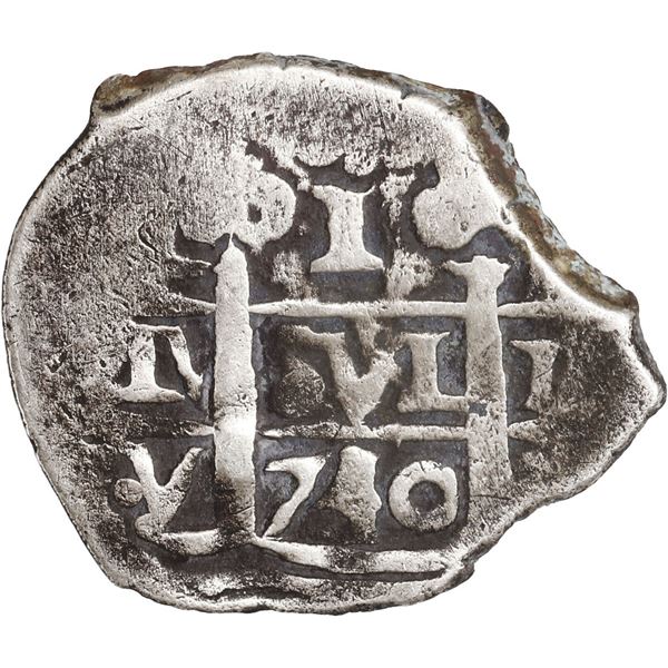PERU, Lima, cob 1 real, 1740/39 V, very rare, ex-Ugaz.