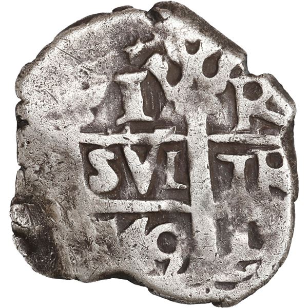 PERU, Lima, cob 1 real, 1749 R, rare, ex-Ugaz.