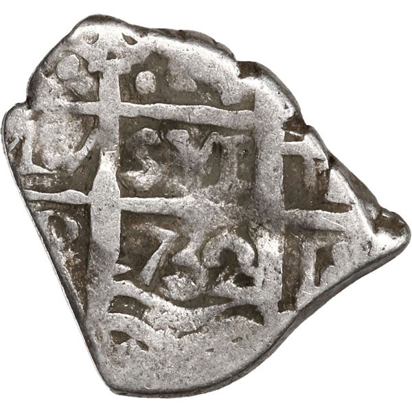 PERU, Lima, cob 1 real, 1752 R, cross side struck from 2R die, unique(?), ex-Ugaz.