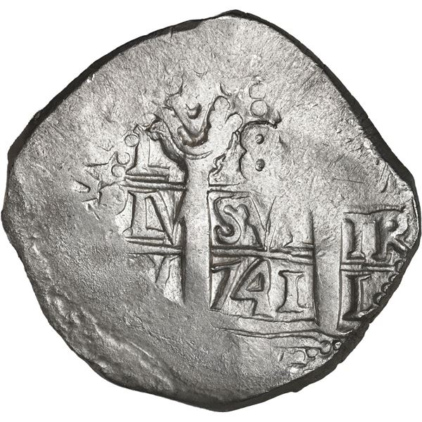 PERU, Lima, cob 8 reales, 1741 V.