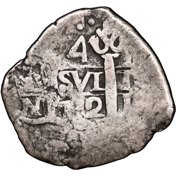 PERU, Lima, cob 4 reales, 1732 N, PCGS VF20, ex-Pat Johnson.