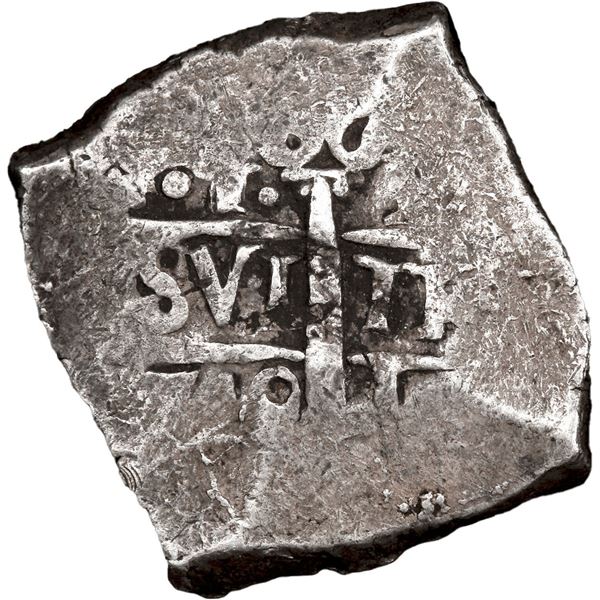 PERU, Lima, cob 4 reales, 1749 R, dots flanking denomination, rare, PCGS VF30, finest known in PCGS 