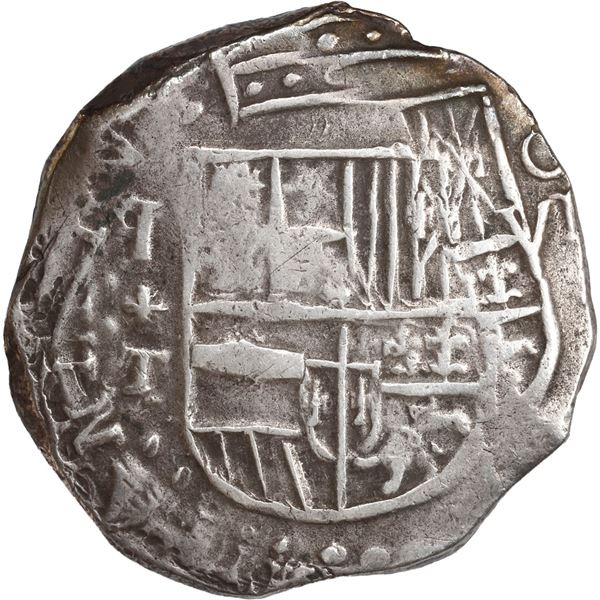 BOLIVIA, Potosí, cob 8 reales, 1620 T, mintmark retrograde P.