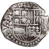 Image 1 : BOLIVIA, Potosí, cob 8 reales, 1622 P/T, lions and castles transposed in shield, rare.