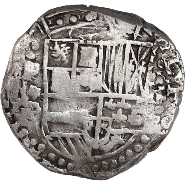 BOLIVIA, Potosí, cob 8 reales, 1623 (date as 16ZIII) T/P, quadrants of cross transposed ("flat" lion