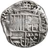 Image 1 : BOLIVIA, Potosí, cob 8 reales, 1625 P, quadrants of cross and upper half of shield transposed, "flat