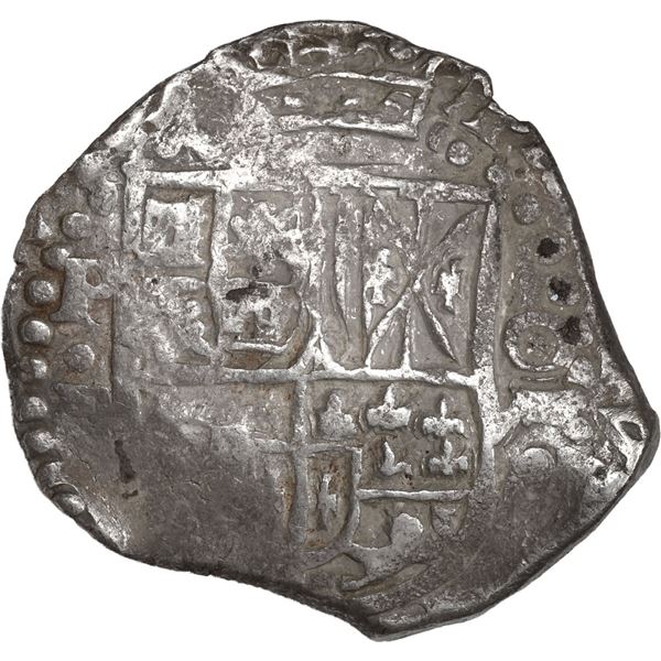 BOLIVIA, Potosí, cob 8 reales, 1626 P/T, quadrants of cross transposed, "flat" lions, extremely rare