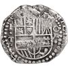 Image 1 : BOLIVIA, Potosí, cob 8 reales, 1627 T, quadrants of cross transposed, "hunched over" lions, rare.