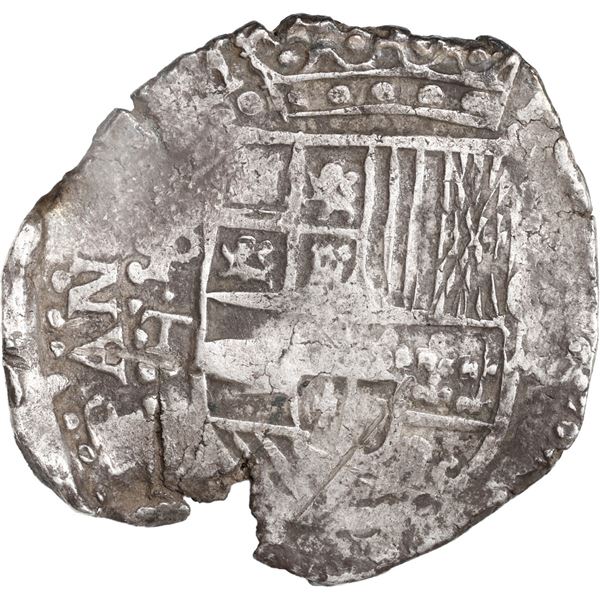 BOLIVIA, Potosí, cob 8 reales, 162(7-9) T, "hunched over" lions.