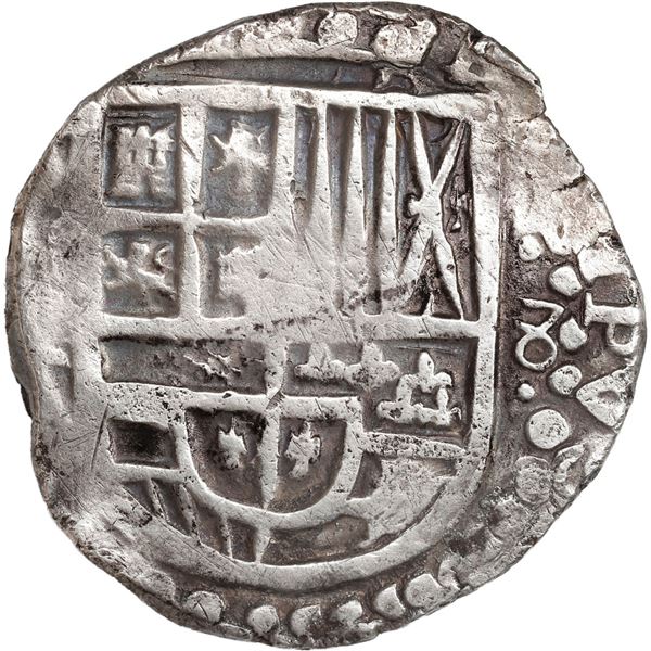 BOLIVIA, Potosí, cob 8 reales, 1629 T, denomination •8•, heavy-dot borders.