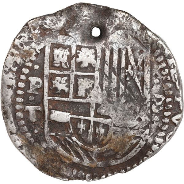 BOLIVIA, Potosí, cob 8 reales, 1629 T, denomination •8•, fine-dot borders, ex-Sell