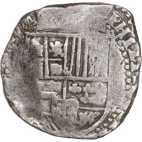 BOLIVIA, Potosí, cob 8 reales, (1641) (TR), quadrants of cross transposed ("furry" lions), Portugues