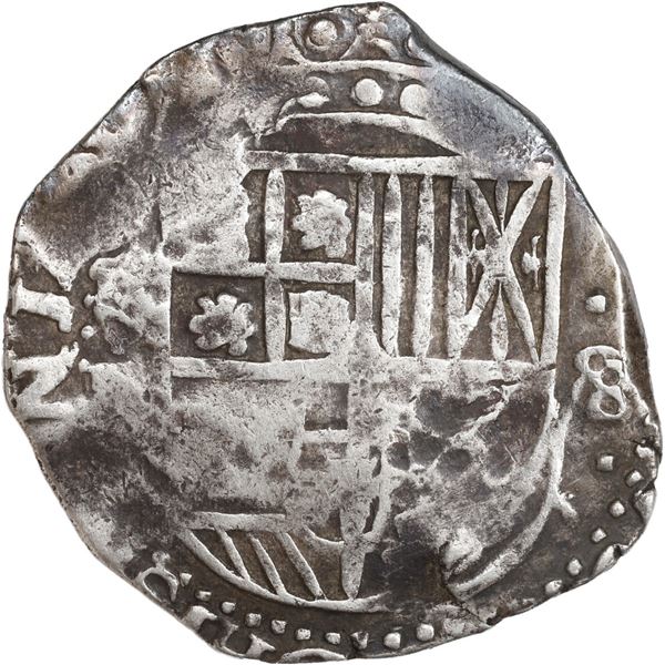 BOLIVIA, Potosí, cob 8 reales, 1642 TR, Z/N in date, rare.