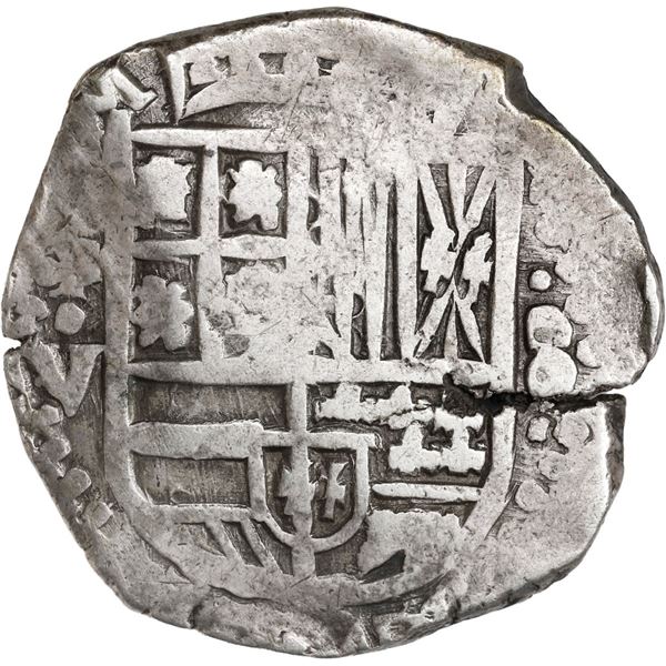 BOLIVIA, Potosí, cob 8 reales, (1646) V, old lions, rare, ex-Americas.