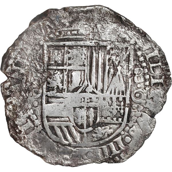 BOLIVIA, Potosí, cob 8 reales, 1651 (modern 5) O, no countermark (rare), ex-Maravillas (1656).