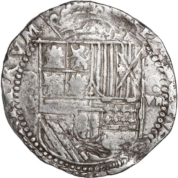 BOLIVIA, Potosí, cob 8 reales, Philip II, assayer B (2nd period).