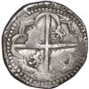 Image 2 : BOLIVIA, Potosí, cob 8 reales, Philip II, assayer C below erased B or B/L, rare.