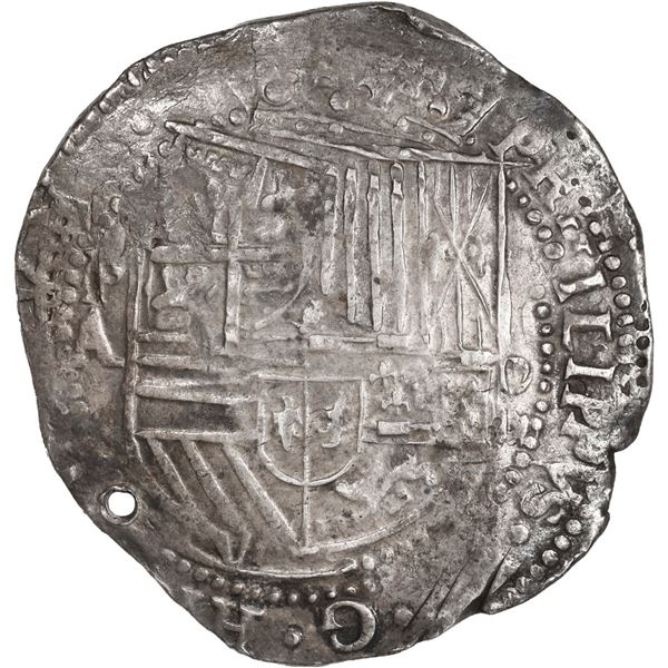 BOLIVIA, Potosí, cob 8 reales, Philip II, assayer A.