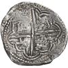 Image 2 : BOLIVIA, Potosí, cob 8 reales, Philip III, assayer Q/R (curved leg), rare.