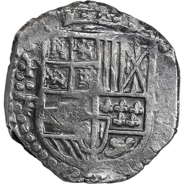 BOLIVIA, Potosí, cob 8 reales, 1628 P/T, "flat" lions, rare.