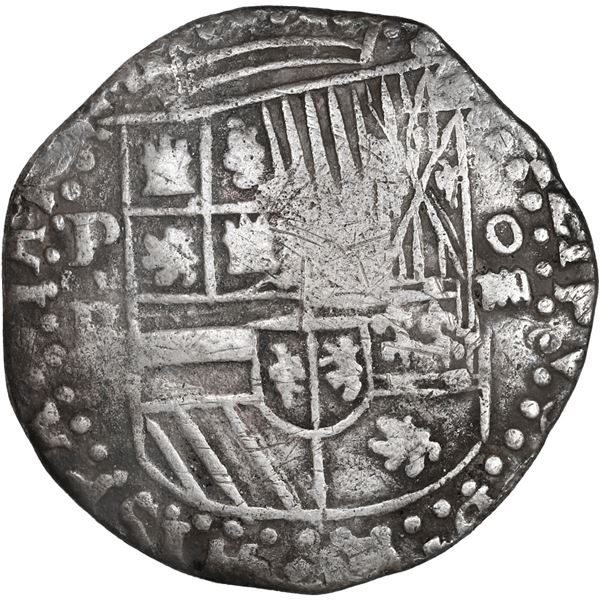 BOLIVIA, Potosí, cob 4 reales, Philip II, assayer B (3rd period).