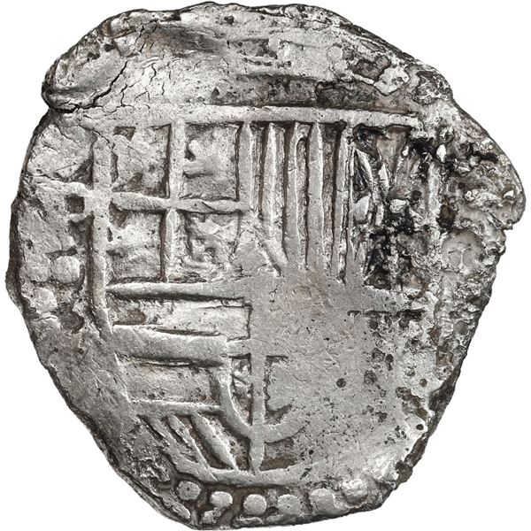 BOLIVIA, Potosí, cob 4 reales, 1628(?) (T or P), quadrants of cross transposed.