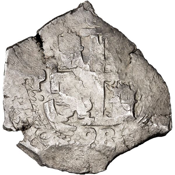 BOLIVIA, Potosí, cob 8 reales, 1698 F, PCGS XF40.