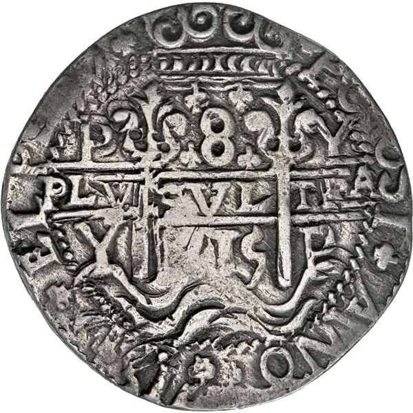 BOLIVIA, Potosí, cob 8 reales Royal (galano), 1715 Y, rare, NGC VF details / edge filing.