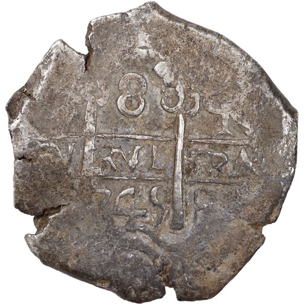 BOLIVIA, Potosí, cob 8 reales, 1745 q.