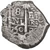 Image 1 : BOLIVIA, Potosí, cob 8 reales, 1750 E/q, rare, ex-Rutherford.