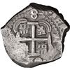 Image 2 : BOLIVIA, Potosí, cob 8 reales, 1750 E/q, rare, ex-Rutherford.
