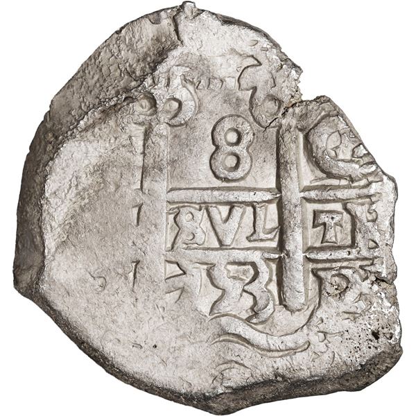 BOLIVIA, Potosí, cob 8 reales, 1753 C/q, rare.