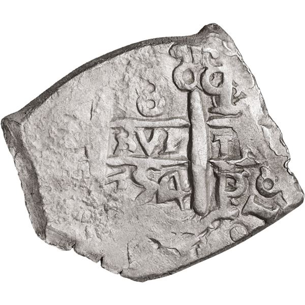 BOLIVIA, Potosí, cob 8 reales, 1754 q/C, rare.