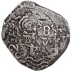 Image 1 : BOLIVIA, Potosí, cob 8 reales, 1762 V-Y, interesting double-strike.