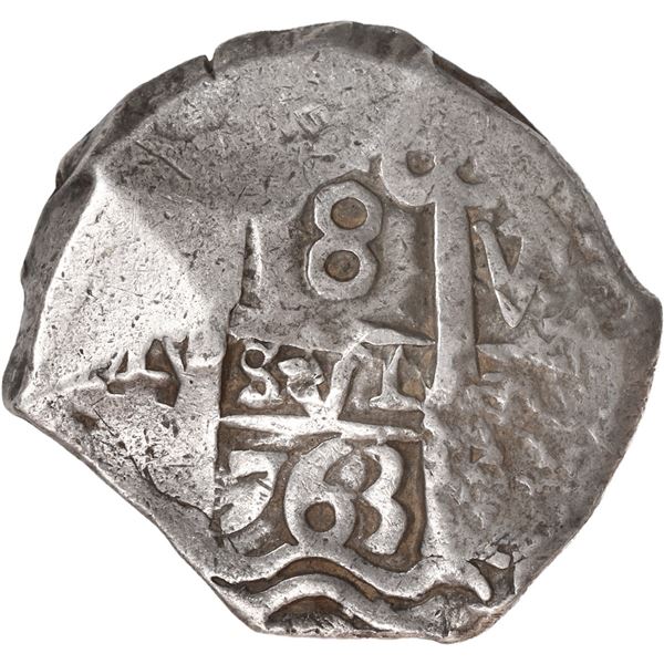 BOLIVIA, Potosí, cob 8 reales, 1763 V-(Y).