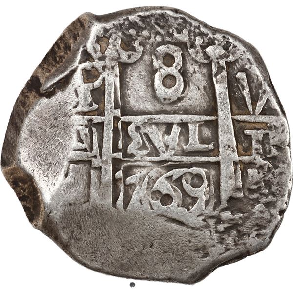 BOLIVIA, Potosí, cob 8 reales, 1769 V-Y.