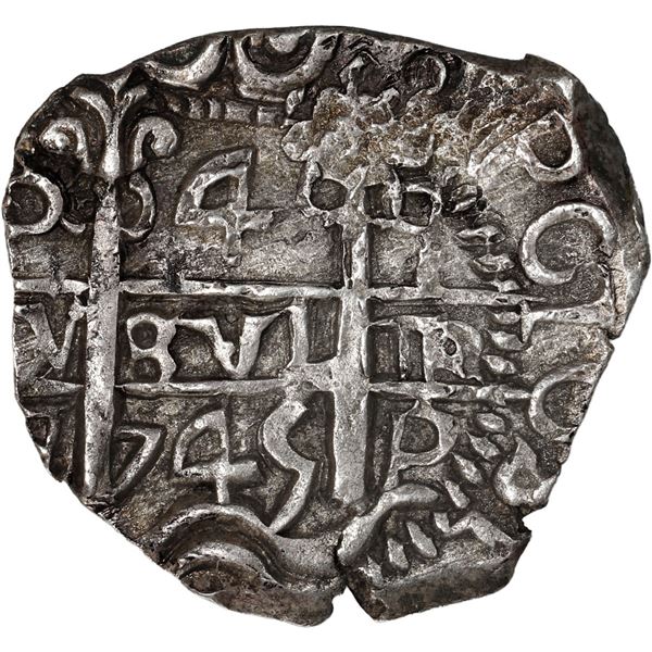 BOLIVIA, Potosí, cob 4 reales, 1745 q.