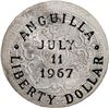 Image 1 : ANGUILLA, "Liberty" dollar, July 11 1967 countermark on a British trade dollar, 1911, extremely rare