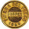 Image 1 : ARGENTINA (Tierra del Fuego), struck in Buenos Aires, gold 1 gramo, 1889, Popper, NGC MS 62.