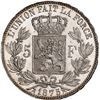 Image 2 : BELGIUM, 5 francs, Leopold II, 1875, PCGS MS 65+.
