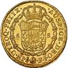 Image 2 : CHILE, Santiago, gold bust 8 escudos, Ferdinand VII (bust of Charles IV), 1814 FJ, NGC MS 62.