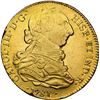 Image 1 : CHILE, Santiago, gold bust 4 escudos, Charles III, 1781 DA, very rare, NGC AU 53, finest and only ex