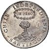 Image 2 : CHILE, Santiago, "volcano" peso, 1834 I, NGC MS 62, "top pop."