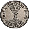 Image 1 : CHILE, Santiago, "volcano" 1 real, 1834 IJ, NGC AU 58 (Colección Val y Mexía Label).