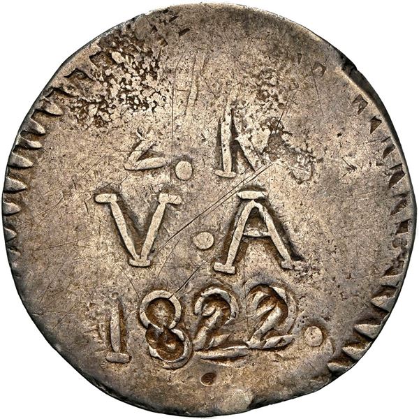 CHILE, Valdivia, Chunimpa, emergency issue 2 reales, 1822, very rare, NGC XF 40, ex-Christensen.
