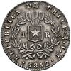 Image 2 : CHILE, Santiago, 1 real, 1842 IJ, rare, NGC AU 58 (Colección Val y Mexía Label).