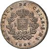 Image 2 : CHILE, Santiago, 1 real, 1849 ML, NGC MS 62 (Colección Val y Mexía Label).