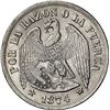 Image 1 : CHILE, Santiago, "condor" peso, 1874, NGC MS 62+ (Colección Val y Mexía Label).